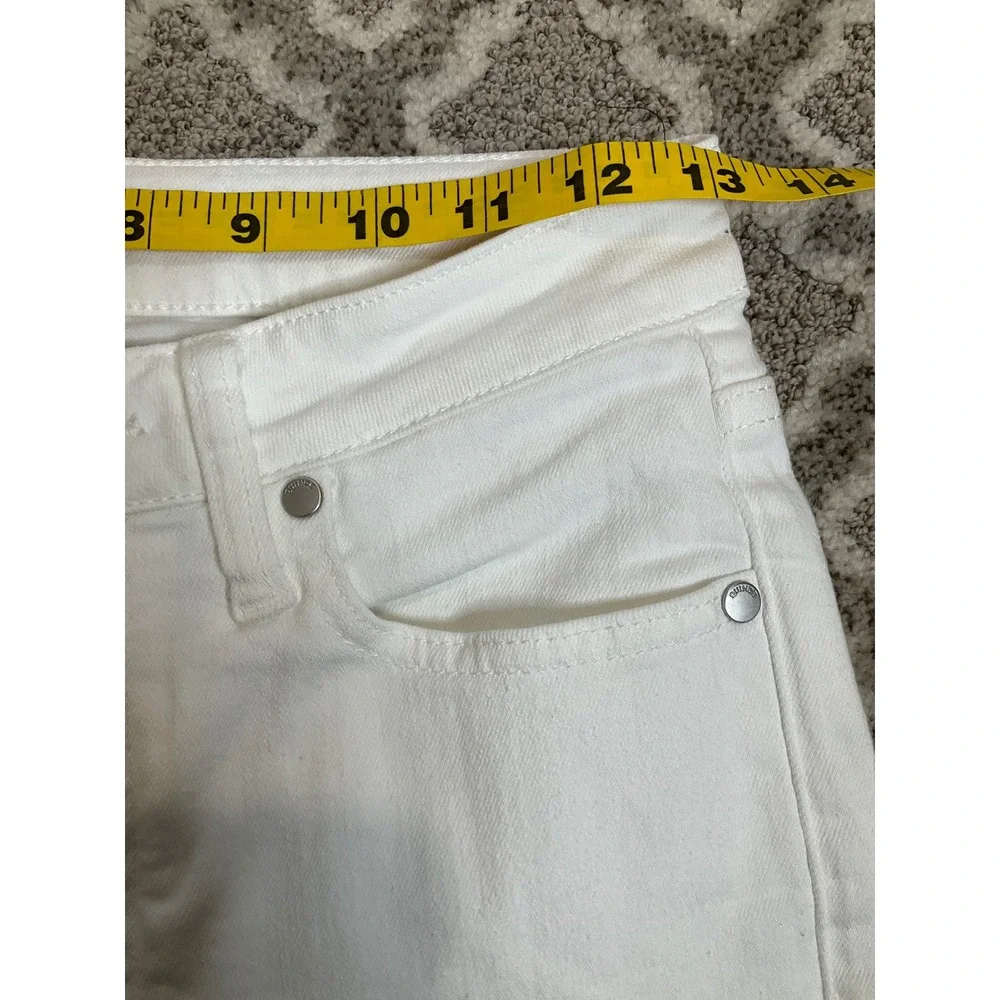 Quince Bella Jeans High Wasted Stretch Straight Cloud White Denim Summer 26 - Picture 5 of 6